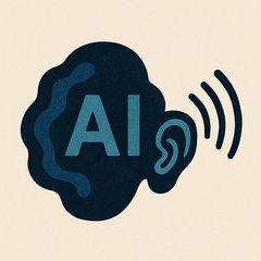 Illustrazione astratta che simboleggia la tecnologia uditiva alimentata dall'AI (Fonte: OpenAI/DALL-E)