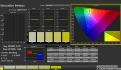 CalMAN: Saturazione del colore (calibrata)