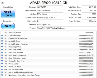 ADATA SE920 funziona con PCIe 4.0 x2