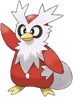 Un&#039;immagine stock di Delibird (fonte: PokemonDB)