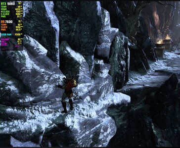 Screenshot di gioco di God of War III Remastered in esecuzione su shadPS4 con una RTX 5060
