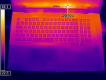 Temperatura superficie superiore sotto carico (Optris PI 640)