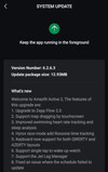 Le note di rilascio della versione 6.2.6.3 del firmware per lo smartwatch Active 2. (Fonte immagine: u/Square_Reaction_3906 via Reddit)