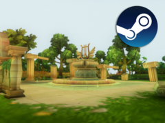 GodsArena Online ha una vasta gamma di combattenti con abilità uniche e tratti passivi. Nella foto - l'immagine del gioco con il logo di Steam sovrapposto (fonte: Steam)