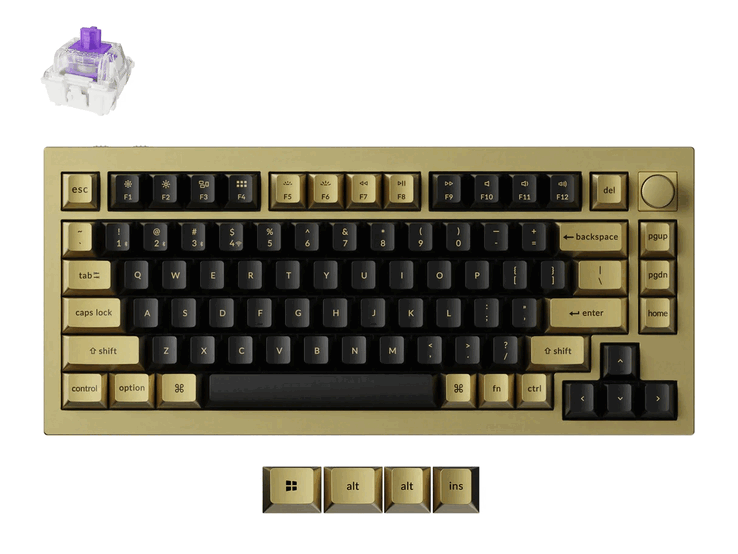 Keychron Q1 HE Copper Edition e i keycaps macOS extra inclusi. (Fonte: Keychron)