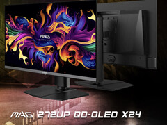 Il MAG 272UP X24 condivide il suo pannello QD-OLED Gen 4 con il modello MPG 272URX. (Fonte: MSI)