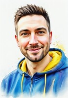Immagine generata con Portrait Studio AI in modalità "Acquerello".