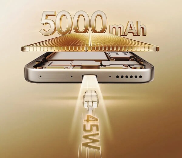 Il TCl P80 dispone di una batteria con una capacità inferiore, pari a 5.000 mAh, che supporta la ricarica a 45 W.