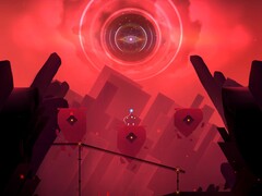 Un'immagine che mostra una sequenza di piattaforme in Worldless.