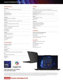 Specifiche tecniche Lenovo ThinkPad X13 G7 Intel.