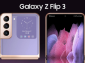 Gli ultimi rendering dello "Z Flip 3". (Fonte: LetsGoDigital)