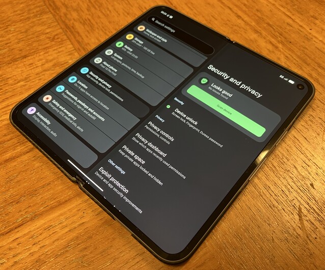 La protezione dagli exploit, le password di costrizione e gli spazi privati per le app sono alcune delle caratteristiche di privacy e sicurezza che non troverà nel sistema operativo stock (Fonte: Notebookcheck)