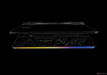 MSI GE76 Raider disegno del concept - illuminazione RGB