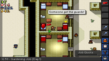 Nella foto: uno screenshot di gioco tratto da The Escapists.