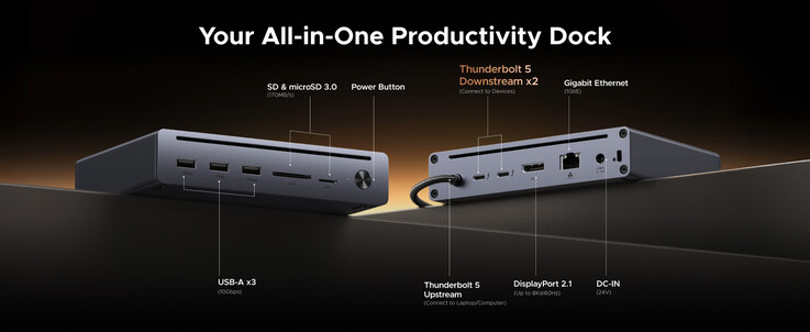 La docking station Thunderbolt 5 10 in 1 di Ugreen Maxidok