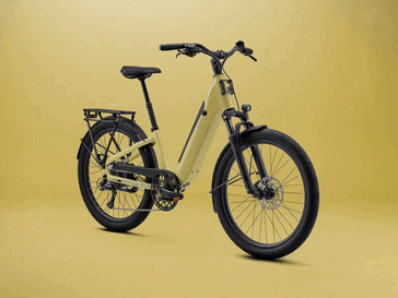 La e-bike Vida E+ EX nella variante di colore verde oliva chiaro