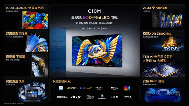 Specifiche tecniche del nuovo TCL C10M.
