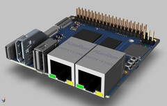 Il Banana Pi BPI-M2S dispone di RAM LPDDR4 e due porte Gigabit Ethernet. (Fonte immagine: Banana Pi)