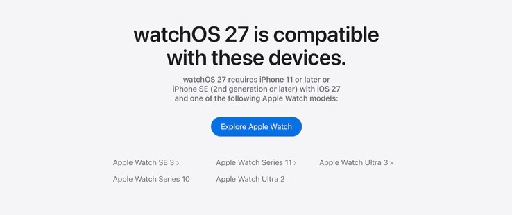 watchOS 27 è compatibile solo con alcuni smartwatch.
