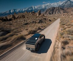 Uno Starlink Mini di SpaceX su un Cybertruck Tesla (Fonte: SpaceX)