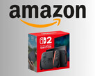 Nintendo Switch 2 con il logo Amazon sopra la console (Fonte: Amazon.com con modifiche)
