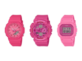 Da sinistra a destra - Casio G-Shock GMA-P2100PP-4A, GMA-S140PP-4A e GMD-S5610PP-4. (Fonte: G-Central)