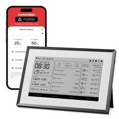 La stazione meteo Switchbot combina una stazione meteo, una sveglia, un calendario e un controller per la casa intelligente in un unico dispositivo.