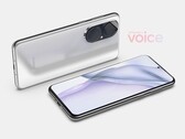 Il Huawei P50 è più piccolo del P50 Pro, e ha un display piatto. (Fonte: OnLeaks)
