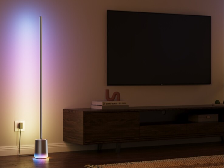 Rappresentazione artistica della lampada da terra 3 di Govee. (Fonte: Govee)