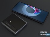 Un nuovo rendering del "Huawei Mate V". (Fonte: LetsGoDigital)