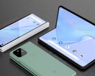 Un rendering concettuale di come potrebbe apparire uno smartphone Pixel pieghevole. (Fonte: Waqar Khan)