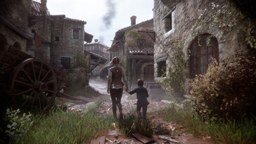 Un'immagine che ritrae Amicia e Hugo in A Plague Tale: Innocence.