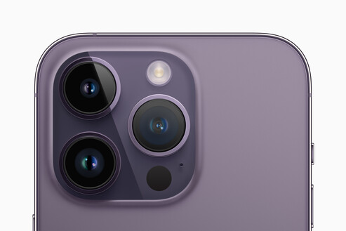 L'iPhone 14 Pro e l'iPhone 14 Pro Max sono dotati di una tripla fotocamera da 48 MP. (Fonte: Apple)