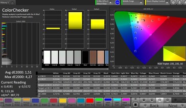 CalMAN: Precisione Colore - contrasto standard, gamma colore target sRGB