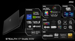 Il portatile di fascia alta MSI Stealth 17 Studio è ora ufficiale (immagine via MSI)