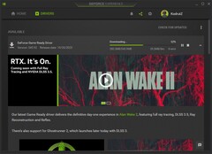 Nvidia GeForce Game Ready Driver 545.92 sta scaricando l&#039;aggiornamento in GeForce Experience (Fonte: Own)