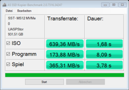 Copia su un SSD esterno (SilverStone MS12 + Samsung Evo 970 1TB)