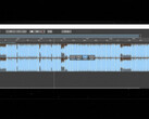 Editor audio multitraccia open source Audionaut che mostra una forma d’onda audio nella timeline di modifica.