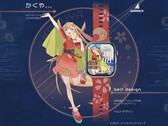 Smartwatch Kaguya di Super Kaguya-hime! con cinturino rosso a tema personaggio e quadrante anime