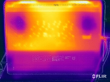 Test di sollecitazione delle temperature superficiali (in basso)