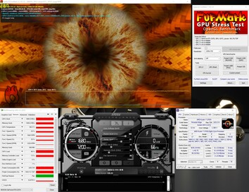 Informazioni di sistema durante lo stress test FurMark PT 100%