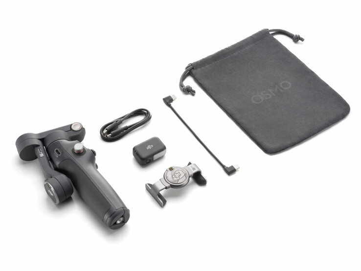 Osmo Mobile 8 viene fornito con una pinza mobile, un modulo di tracciamento e alcuni altri accessori. (Fonte: DJI)