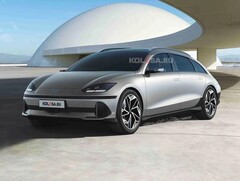 Secondo queste immagini rendering non ufficiali, la Hyundai Ioniq 6 sarebbe perfetta come wagon (Immagine: Kolesa)
