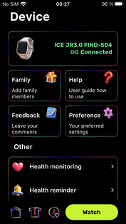 L'ultima scheda contiene le impostazioni dell'orologio
