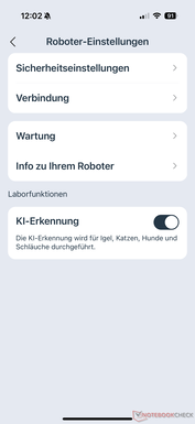 Impostazioni del robot