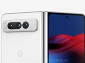 Il Pixel Fold riprende il linguaggio di design della serie Pixel 7 e lo estende su una tela più grande. (Fonte: @OnLeaks &amp; Howtoisolve)