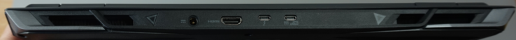 Porte posteriori: Alimentazione, HDMI, Thunderbolt 4, USB-C (10 Gbit/s, PD, DP)