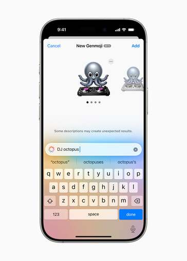 interfaccia Genmoji di iOS con un'emoji