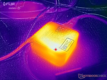 L'adattatore CA raggiunge quasi 50 C quando si utilizzano carichi impegnativi