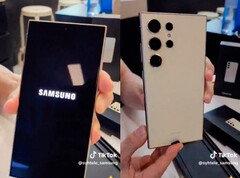 Galaxy S24 Ultra nella sua finitura Titanium Yellow. (Fonte: TikTok)